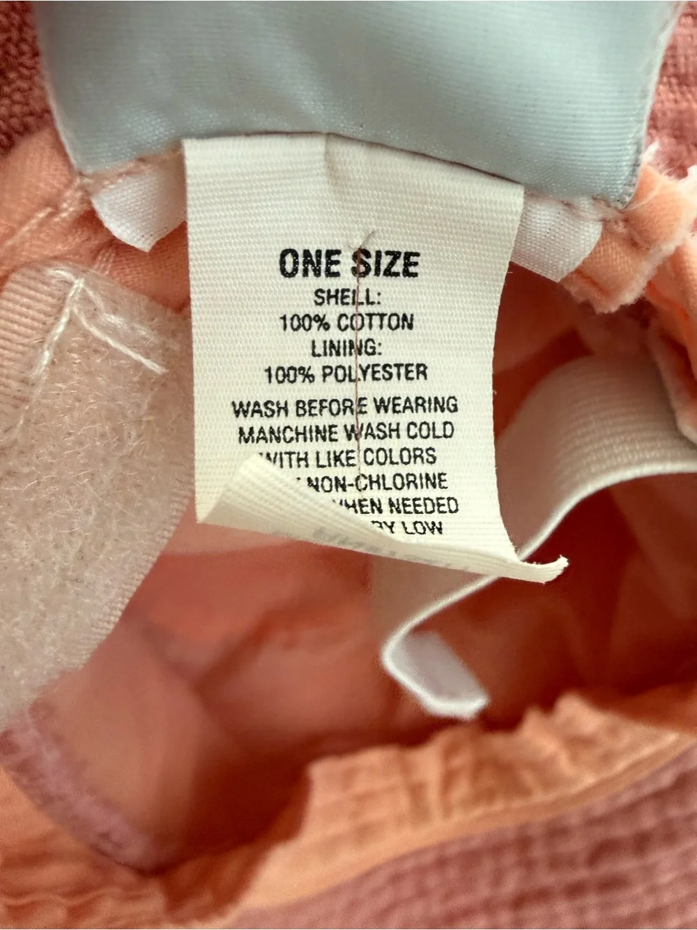 Sonoma Girls Pink Cotton Frayed Bucket Hat OSs.